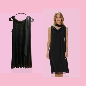 R&M Richards vintage Black Glitter Dress